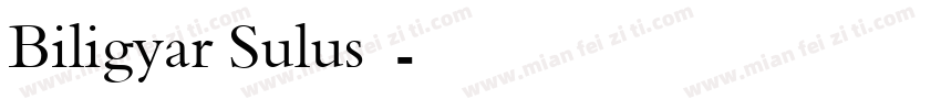 Biligyar Sulus字体字体转换